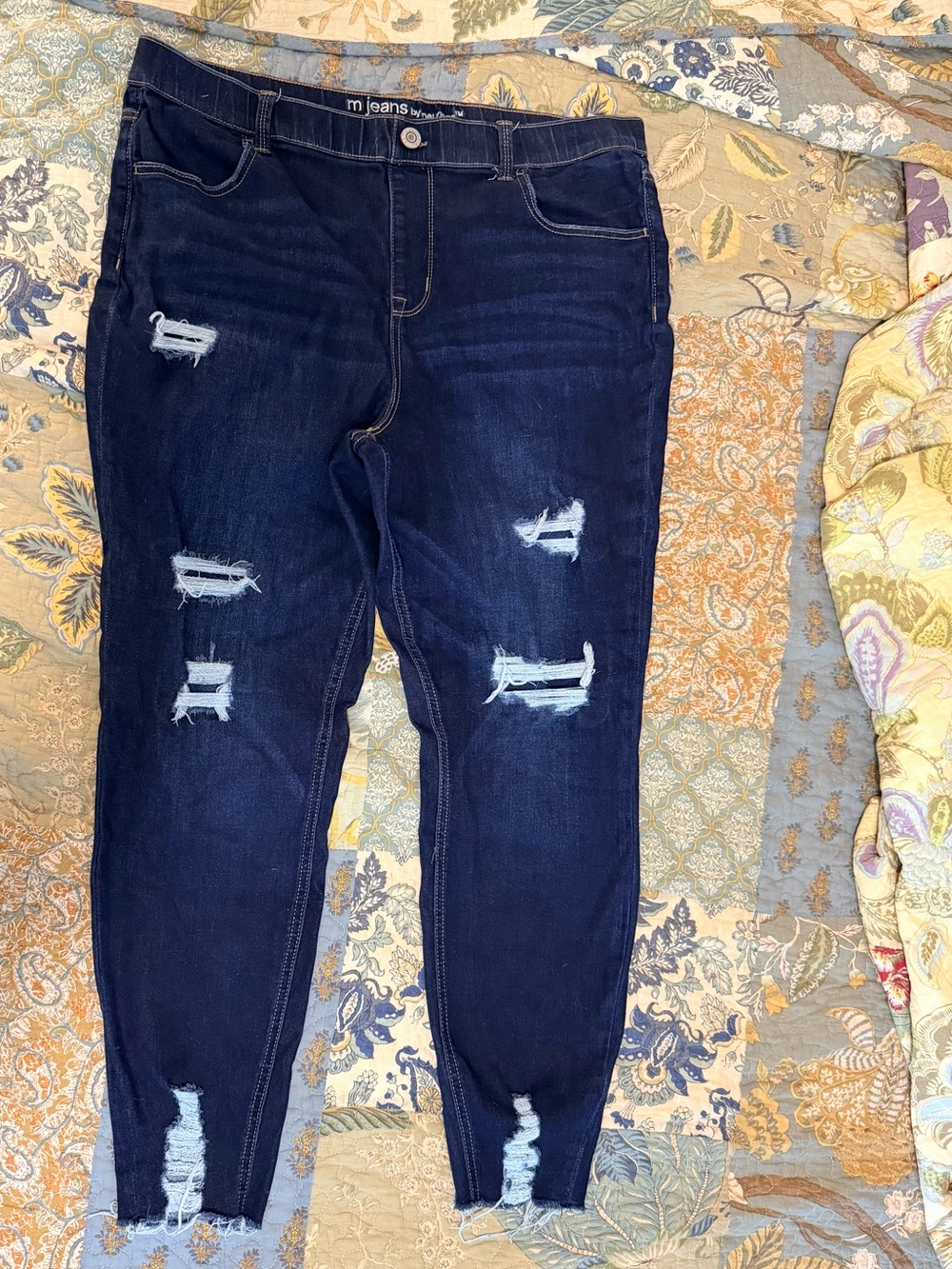 Maurices m jeans Dark Blue Hidden Distressed Jeggings